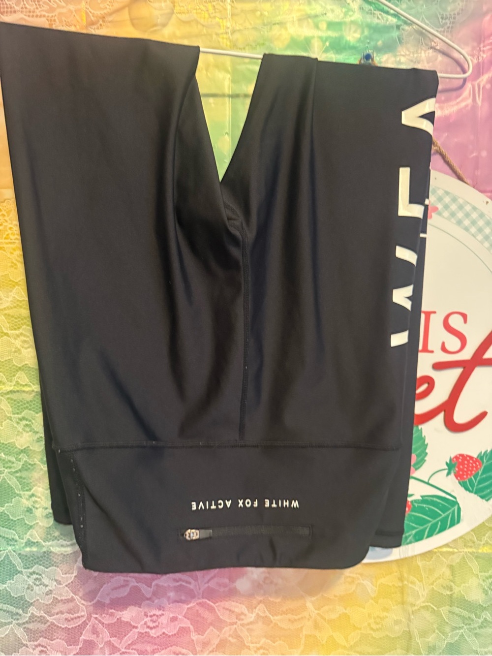 White Fox Leggings with Side Logo